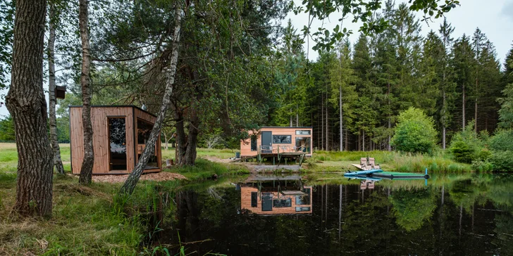Tiny House Česílko: skvelá poloha blízko Lipna, vlastná sauna aj terasa s výhľadom