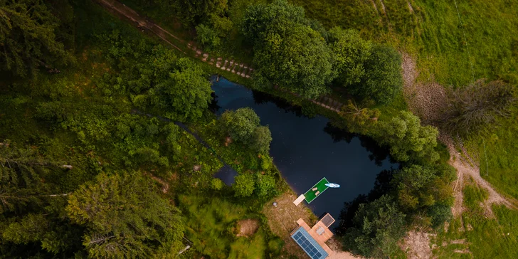 Tiny House Česílko: skvelá poloha blízko Lipna, vlastná sauna aj terasa s výhľadom