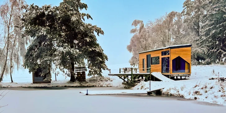Tiny House Česílko: skvelá poloha blízko Lipna, vlastná sauna aj terasa s výhľadom