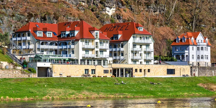 Hotel na brehu Labe v Saskom Švajčiarsku: polpenzia a neobmedzený wellness