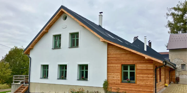 Útulné apartmány v chalupe v Žďárskych vrchoch s možnosťou sauny