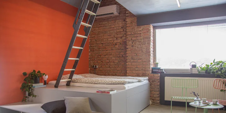 Bílovice: netradičné ubytovanie v mezonetovom apartmáne na Poli dizajnu
