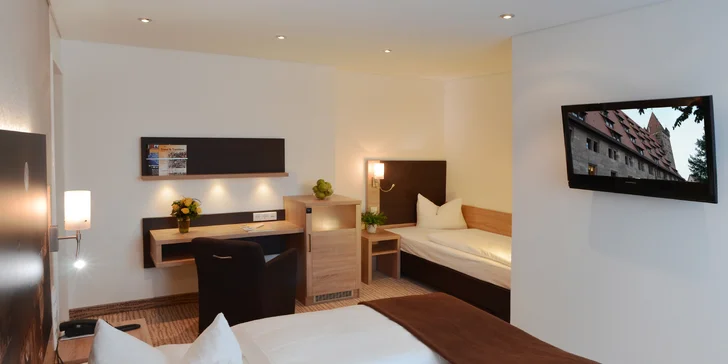 Pobyt v Norimbergu s raňajkami a neobmedzeným wellness: hotel pri stanici, až 2 deti zdarma