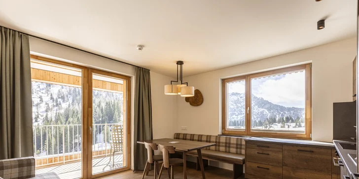 Nové krásne apartmány v rakúskych Alpách so saunou až pre 4 osoby