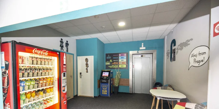 Hostel v pražských Holešoviciach, vrátane bufetových raňajok, bazéna a sauny