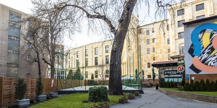 Hostel v pražských Holešoviciach, vrátane bufetových raňajok, bazéna a sauny