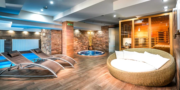 Wellness pobyt v zrubových apartmánoch aj vstup wellness komplexu Grand hotela PERMON****