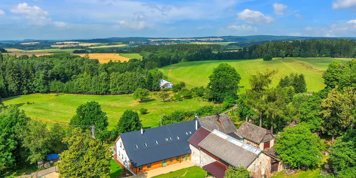 Útulné apartmány v chalupe v Žďárskych vrchoch s možnosťou sauny