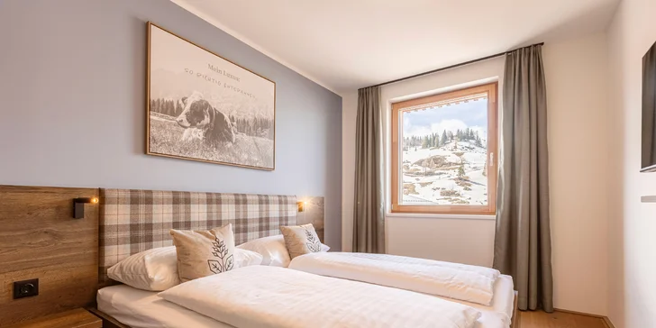 Nové krásne apartmány v rakúskych Alpách so saunou až pre 4 osoby