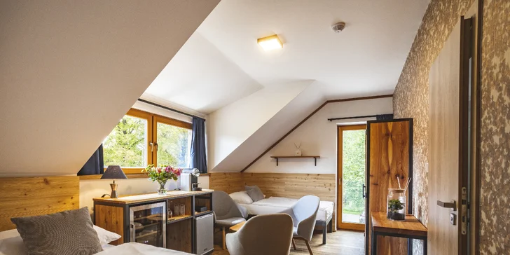 Moravský kras: nádherné ubytovanie v prírode s polpenziou aj vínom a privátnym wellness