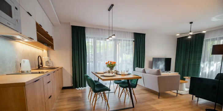 Apartmány až pre 6 osôb v Szklarskej Porębě: sauna, možnosť raňajok, blízko skiareál aj zábavné parky