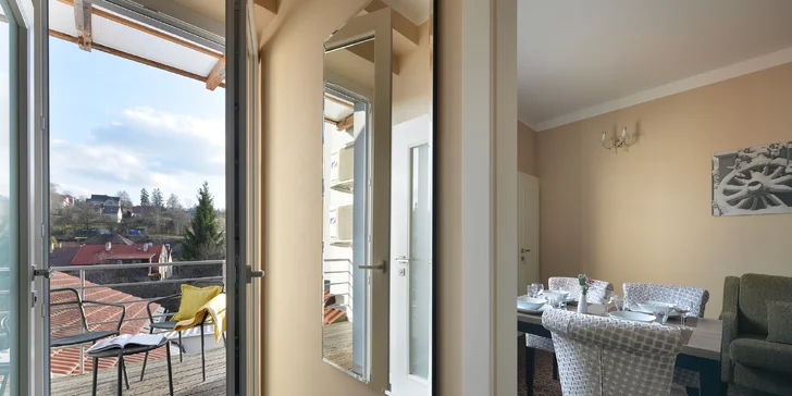 Relax na Vysočine: pobyt v dizajnovom apartmáne, sauna aj vstupenka do sklárne