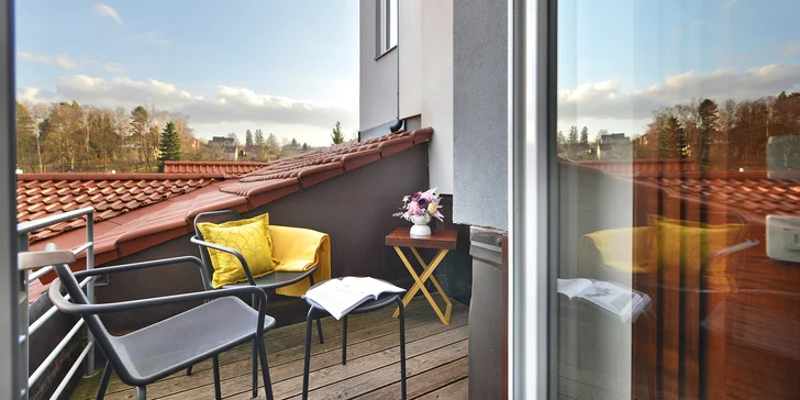 Relax na Vysočine: pobyt v dizajnovom apartmáne, sauna aj vstupenka do sklárne