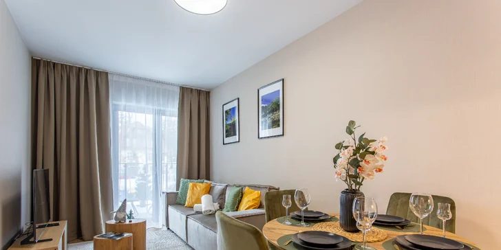 Szklarska Poręba: moderné apartmány, neobmedzené wellness, možnosť raňajok
