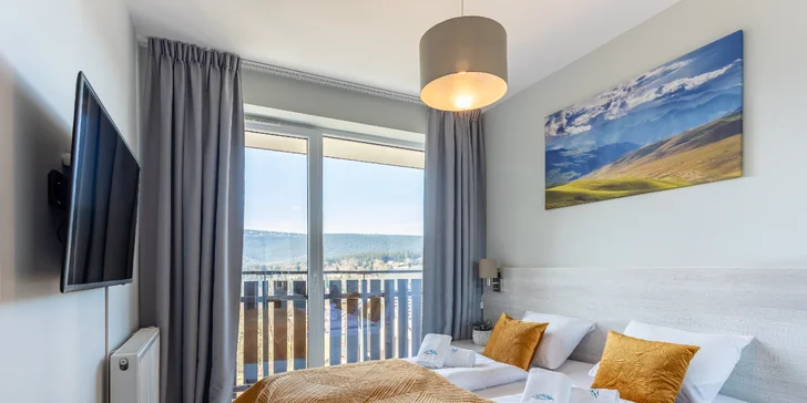 Szklarska Poręba: moderné apartmány, neobmedzené wellness, možnosť raňajok