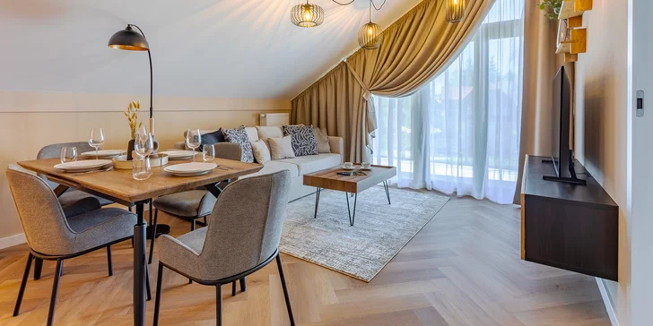 Szklarska Poręba: moderné apartmány, neobmedzené wellness, možnosť raňajok