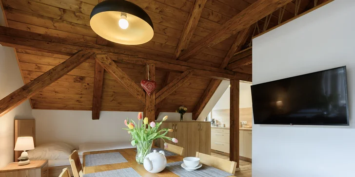 Luxusný apartmán v Beskydách na Bielej: až pre 4 osoby, vrátane fínskej sauny