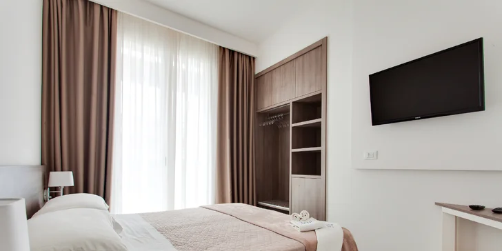 Ravenna: hotel pri pláži, bazén aj strava podľa výberu od raňajok až po plnú penziu