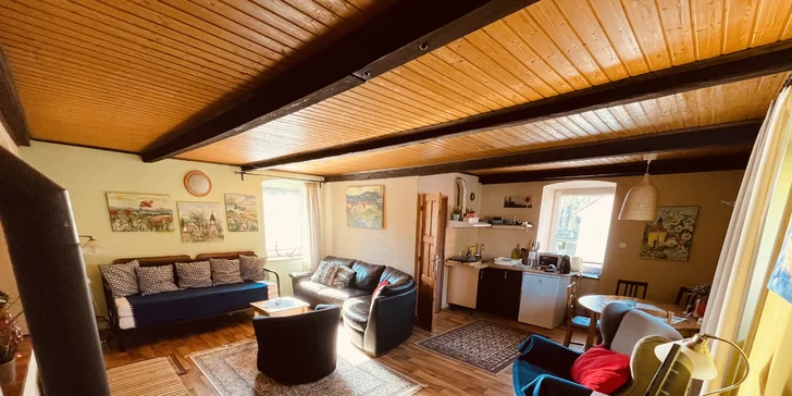 Útulné apartmány na brehu Slapskej priehrady: možnosť wellness, požičanie kanoe a plavby člnom s kapitánom