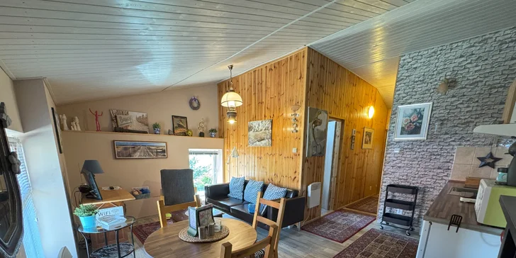 Útulné apartmány na brehu Slapskej priehrady: možnosť wellness, požičanie kanoe a plavby člnom s kapitánom