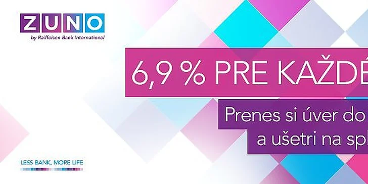 Prenes si tvoj retro úver do ZUNO a získaj úrok 6,9 % ročne