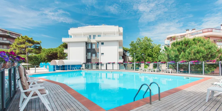 Ravenna: hotel pri pláži, bazén aj strava podľa výberu od raňajok až po plnú penziu