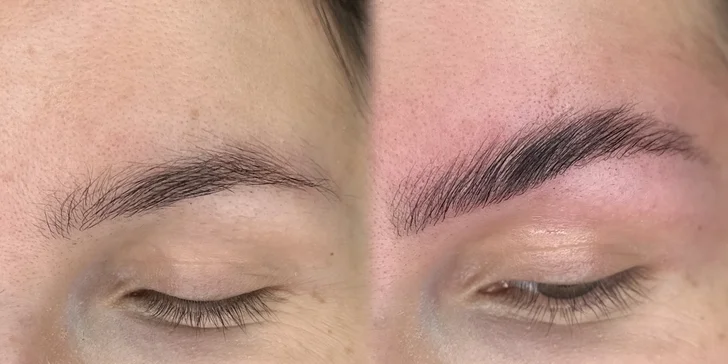 Prirodzene pôsobiace zahustenie mihalníc (1D alebo 2D mihalnice), laminácia obočia či lash lift