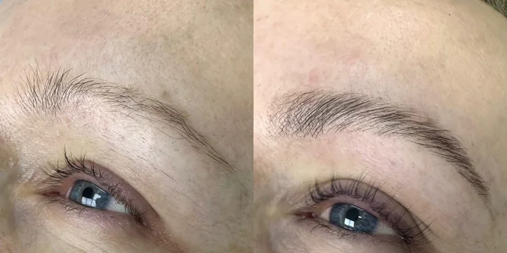 Prirodzene pôsobiace zahustenie mihalníc (1D alebo 2D mihalnice), laminácia obočia či lash lift
