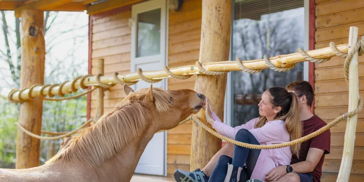 Pobyt medzi zvieratkami na ranči: karavan, chatka alebo maringotka, mini zoo, kone a možnosť raňajok