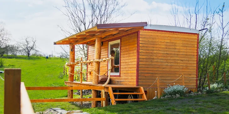 Pobyt medzi zvieratkami na ranči: karavan, chatka alebo maringotka, mini zoo, kone a možnosť raňajok