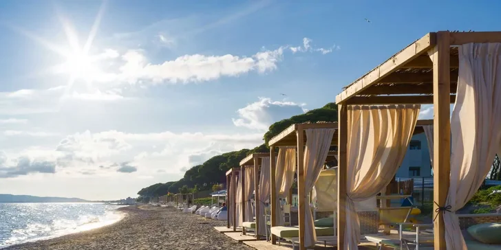 Luxusná dovolenka v Toskánsku: 5* hotel priamo pri pláži, raňajky alebo polpenzia, animácie