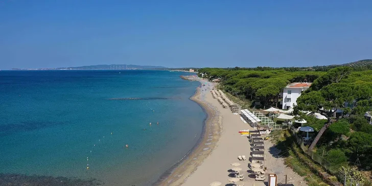 Luxusná dovolenka v Toskánsku: 5* hotel priamo pri pláži, raňajky alebo polpenzia, animácie