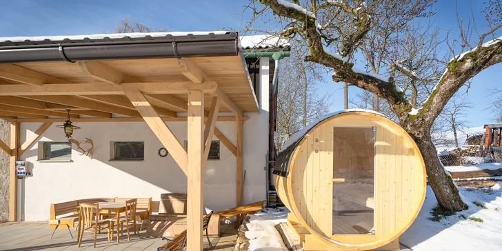 Útulné apartmány v chalupe v Žďárskych vrchoch s možnosťou sauny