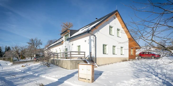 Útulné apartmány v chalupe v Žďárskych vrchoch s možnosťou sauny