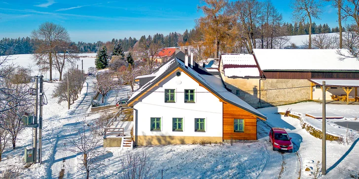 Útulné apartmány v chalupe v Žďárskych vrchoch s možnosťou sauny