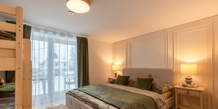 Nádherné apartmány vo Veľkých Losinách: kapacita až 8 osôb, možnosť raňajok aj wellness