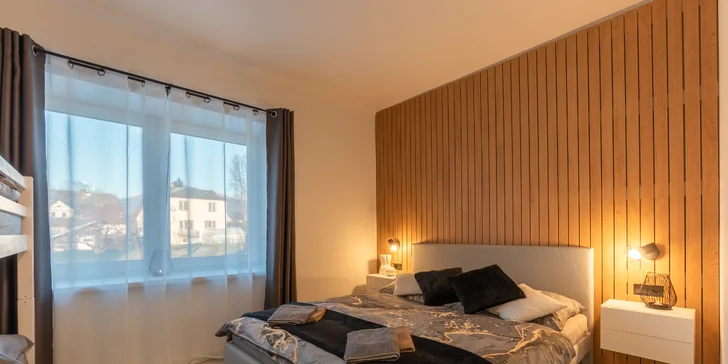 Nádherné apartmány vo Veľkých Losinách: kapacita až 8 osôb, možnosť raňajok aj wellness
