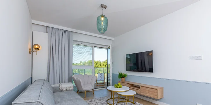 Prémiové apartmány v Kolobřehu kúsok od pláže: neobmedzený wellness, vnútorný detský aquapark