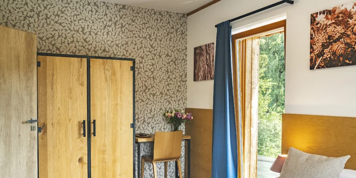 Moravský kras: nádherné ubytovanie v prírode s polpenziou aj vínom a privátnym wellness