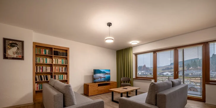 Štýlové apartmány na Liptove: strava, výhľad na hory aj wellness v hobitích domčekoch