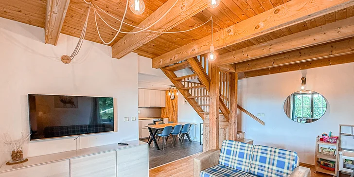 Chaty v Čistej v Krkonošiach až pre 8 osôb: zjazdovky, výlety a v lete bazén