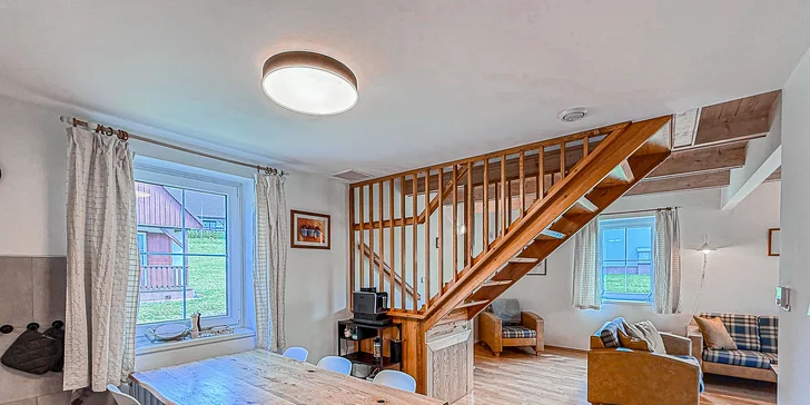 Chaty v Čistej v Krkonošiach až pre 8 osôb: zjazdovky, výlety a v lete bazén