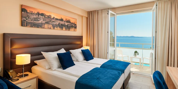 4* hotel v Petrčane pri Zadare: hneď pri pláži, s raňajkami alebo polpenziou a neobmedzeným wellness