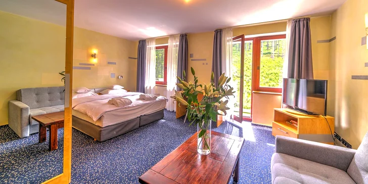 Poľské Krkonoše: raňajky alebo polpenzia, neobmedzený wellness aj otužovanie a inhalácia radónu