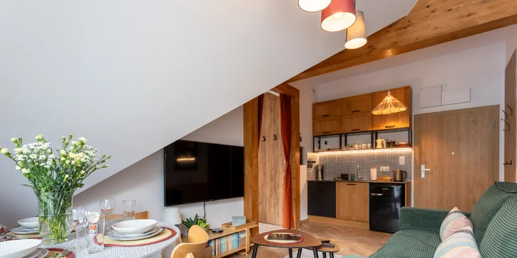 Dovolenka v Sklárskej Porube: apartmány s možnosťou raňajok, sauna a vírivka