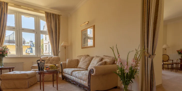 Pobyt v luxusnom 5* hoteli v Karlových Varoch: neobmedzený wellness aj masáže a kúpele