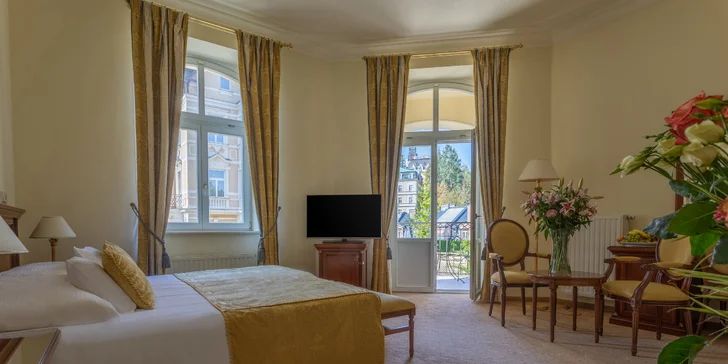 Pobyt v luxusnom 5* hoteli v Karlových Varoch: neobmedzený wellness aj masáže a kúpele