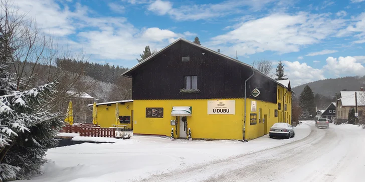 Zimná dovolenka v penzióne pod Tanvaldským Špičákom s raňajkami