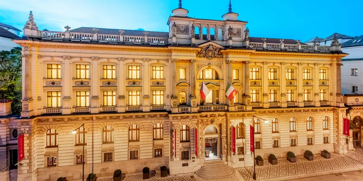 5* hotel v novorenesančnom paláci v centre Prahy: luxusné izby, varianty s raňajkami aj vstupom do spa