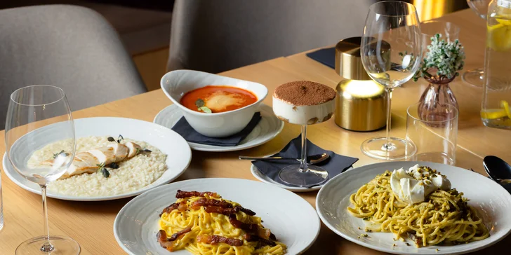 Degustačné menu: 3-chodová večera s chuťou Talianska